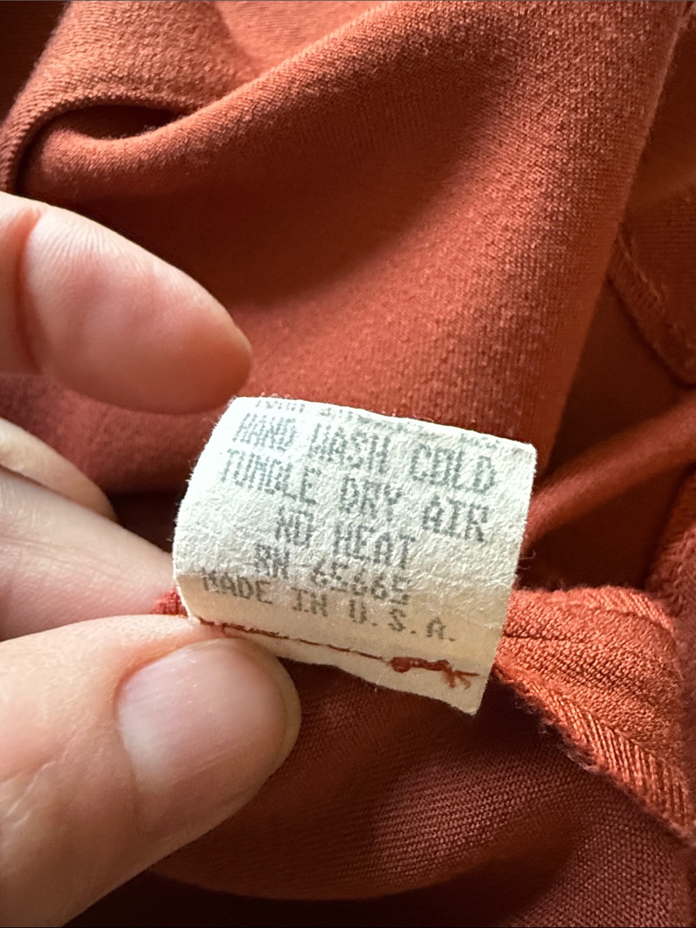Staples Rust-Red Collarless Button Jacket - Picture 9 of 9